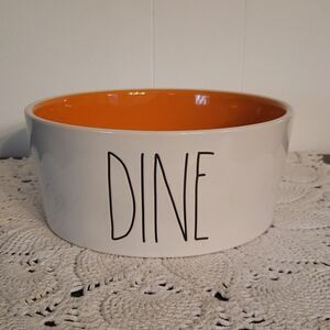 EUC Rae Dunn Pet Bowl / Pet Dish - "DINE"